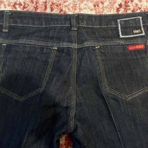 Vintage grey blue/black HWJ denim capri jeans